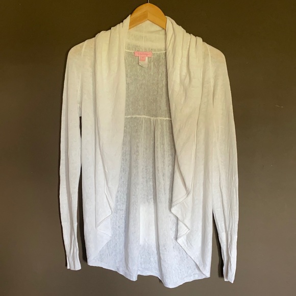 Lilly Pulitzer Sweaters - Lilly Pulitzer white linen cardigan size XS